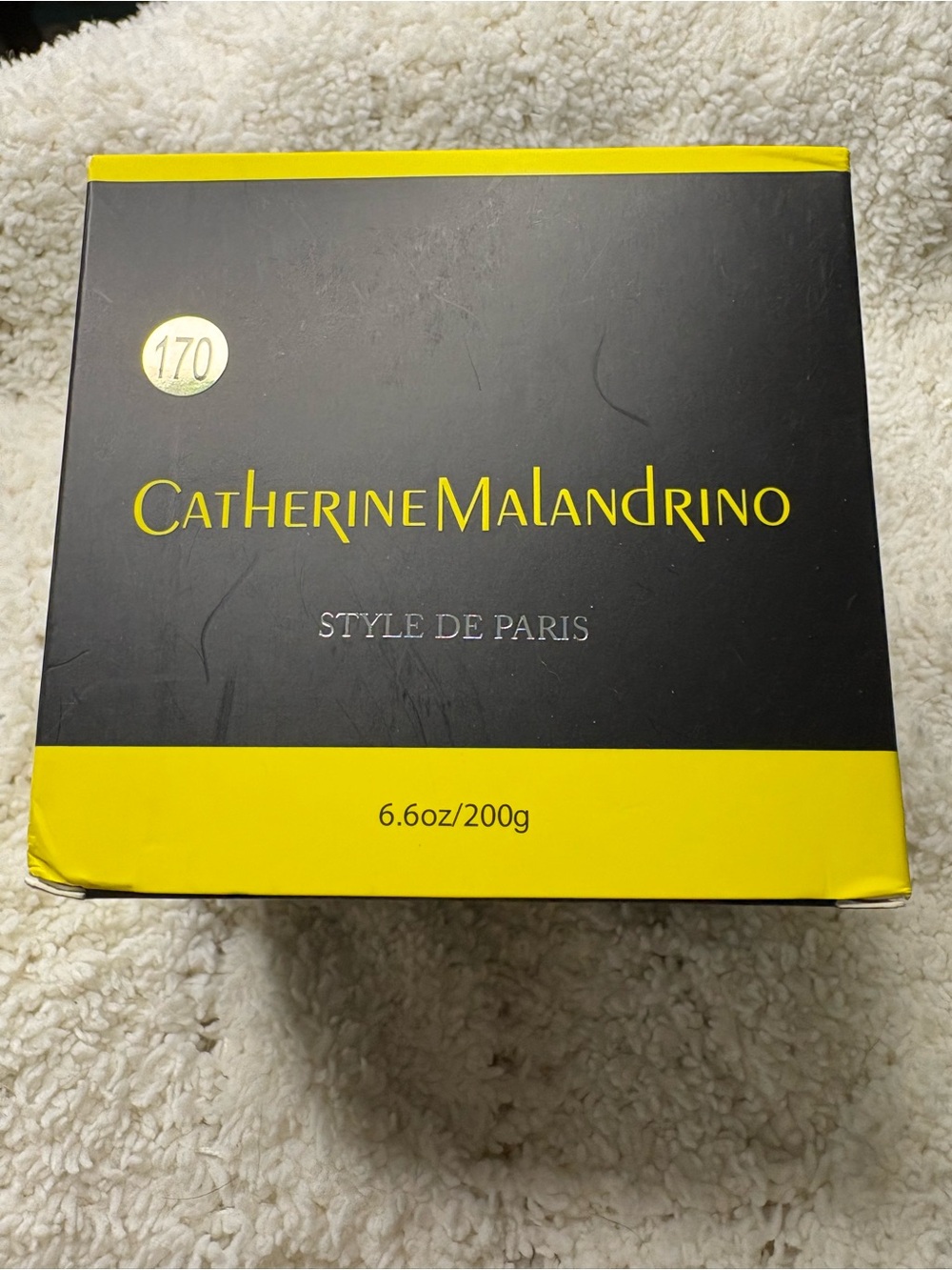 Catherine Malandrino Black and Yellow Decorative Box - luxurious body cream